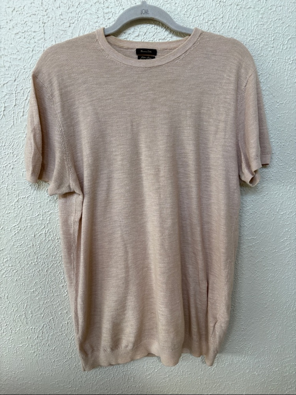 MASSIMO DUTTI Cotton Linen Blend Tee